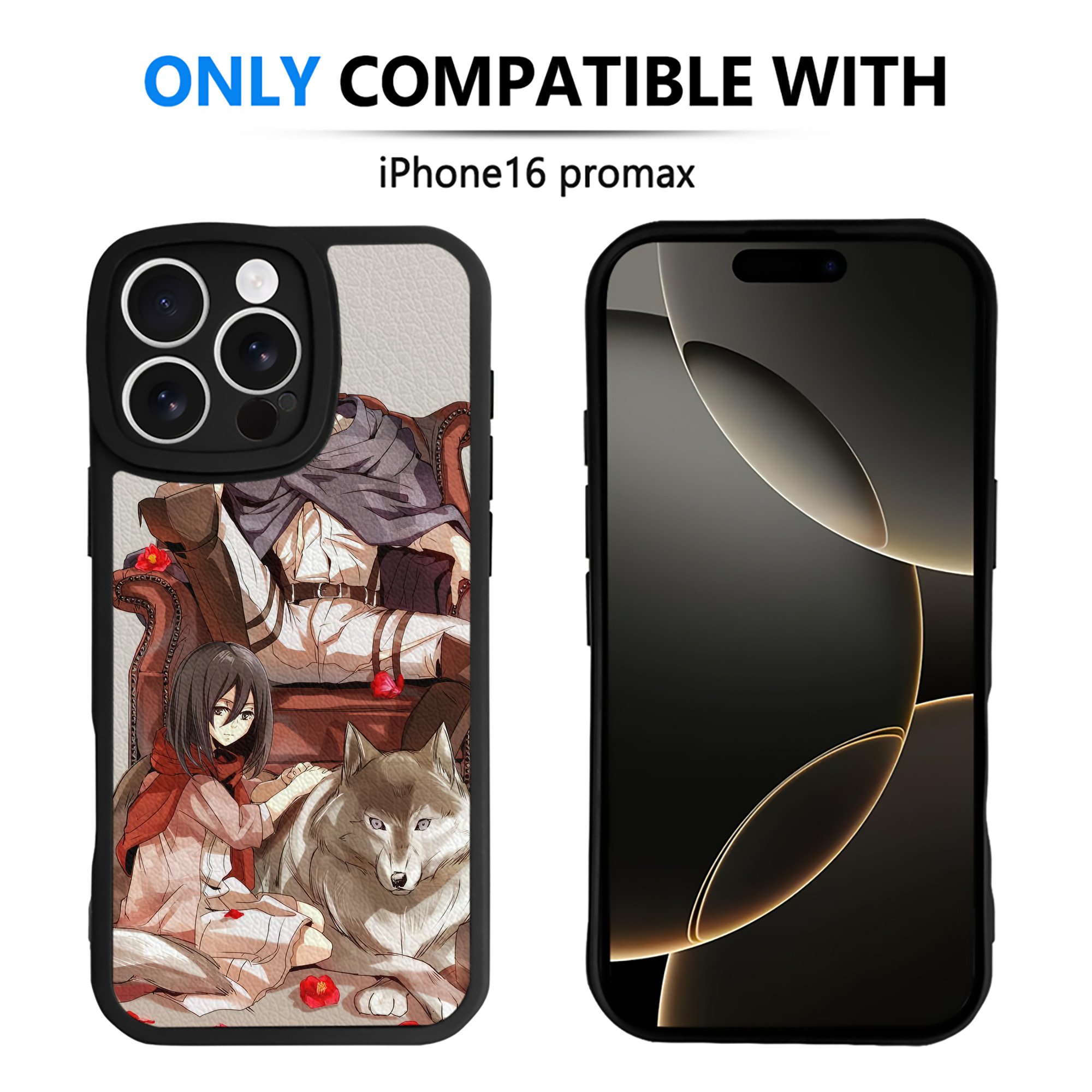 （画像用） 進撃の巨人 Attack on Titan 【iPhone 16シリーズ対応】シリコンスマホケース（レザー調） 材質：シリコン